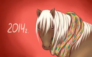 Horse 2014 New Year wallpaper thumb