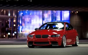 BMW E92 M3 red car front view wallpaper thumb