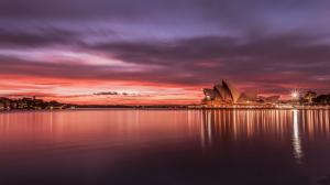 Australia Sydney Opera House sunset wallpaper thumb