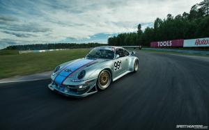 Porsche Motion Blur Race Car HD wallpaper thumb