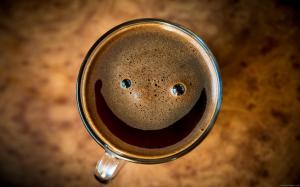 Coffee cup smiling wallpaper thumb