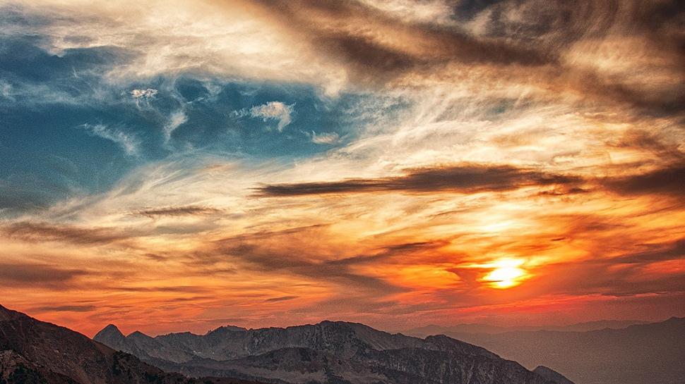 Sunset Over the Mountains wallpaper,Scenery HD wallpaper,3840x2160 wallpaper