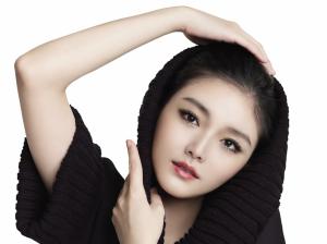 Cute Girl, Asian, Starry Eyes, Sweater wallpaper thumb