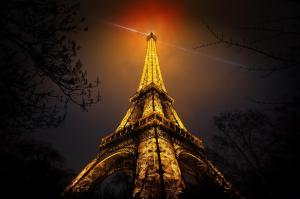 Eiffel Tower, Night, Paris, Vignette, Tower, Light wallpaper thumb