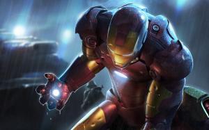 Iron Man, Movie, Raining, Night wallpaper thumb