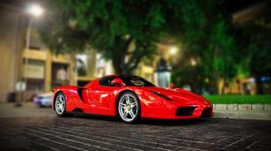 Ferrari, Enzo, red, city, night, lights, desktop wallpaper thumb