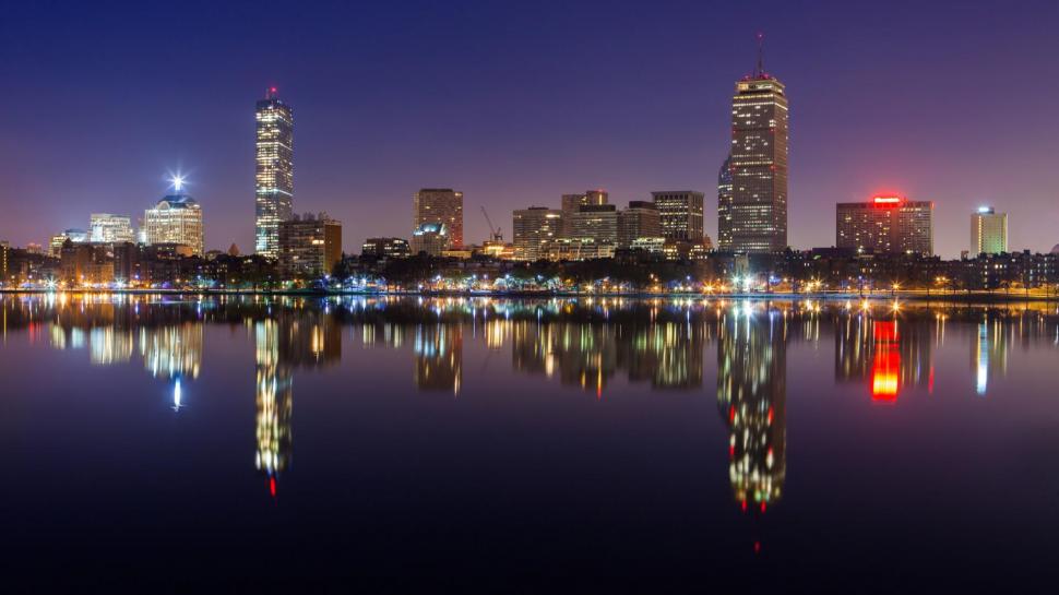Boston skyline, city, night wallpaper,boston skyline HD wallpaper,city HD wallpaper,night HD wallpaper,1920x1080 wallpaper