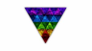 Triangle, Colorful, White Background wallpaper thumb