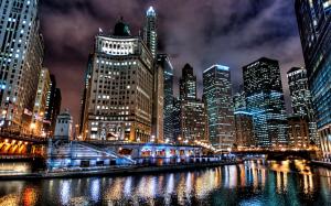 Chicago Night Lights wallpaper thumb
