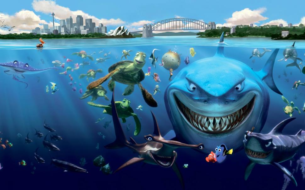 Finding Nemo 2 wallpaper,underwater creatures HD wallpaper,fish HD wallpaper,sharks HD wallpaper,turtles HD wallpaper,2880x1800 wallpaper
