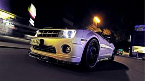 Chevrolet Camaro Night Motion Blur HD wallpaper thumb