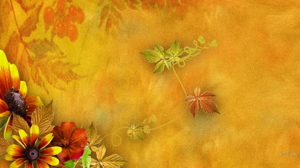 Fall So Fine wallpaper,gold HD wallpaper,autumn HD wallpaper,orange HD wallpaper,vines HD wallpaper,fall HD wallpaper,leaves HD wallpaper,flowers HD wallpaper,1920x1080 wallpaper