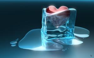 3d Cg Digital Art Artistic Mood Emotion Love Romance Valentine Heart Ice Humor Funny Water Liquid Background Pictures wallpaper thumb