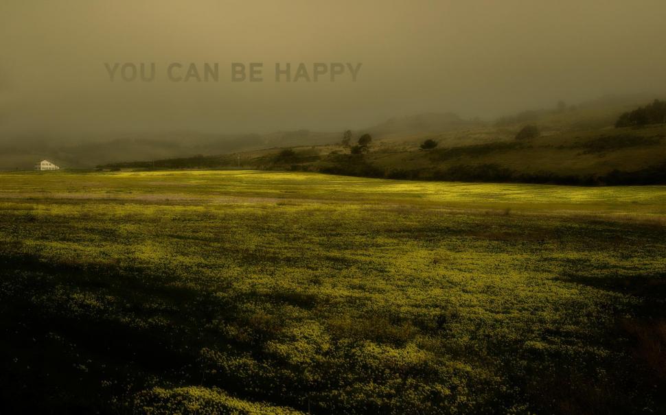 You Can Be Happy wallpaper,landscape HD wallpaper,grass HD wallpaper,field HD wallpaper,sunset HD wallpaper,3d & abstract HD wallpaper,1920x1199 wallpaper