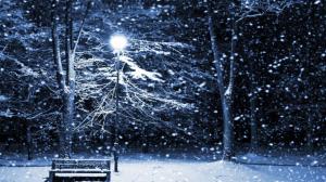 Silent Night with Lamp Posts wallpaper thumb