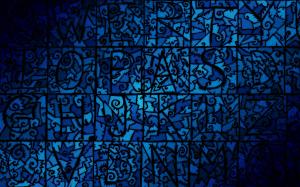Blue Stained Glass wallpaper thumb