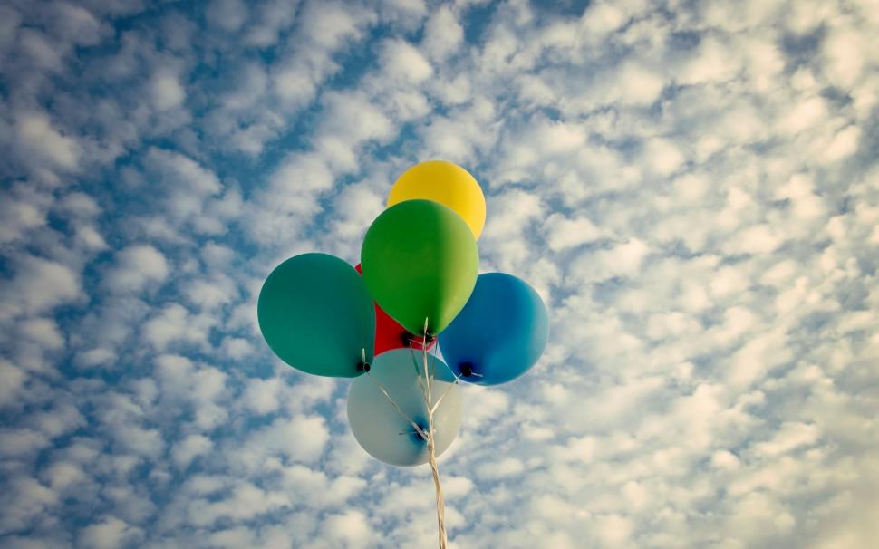 Balloons, colorful, clouds, sky wallpaper,Balloons HD wallpaper,Colorful HD wallpaper,Clouds HD wallpaper,Sky HD wallpaper,1920x1200 wallpaper