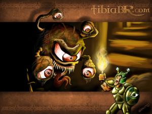 Tibia, PC Gaming, RPG, Creature, Drawing, Warrior wallpaper thumb