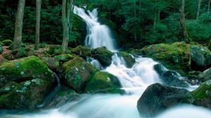 Beautiful Waterfall In The Great Smokey Mountains wallpaper thumb