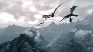 Skyrim Elder Scrolls Dragons HD wallpaper thumb