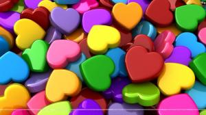Multi-colored Hearts wallpaper thumb