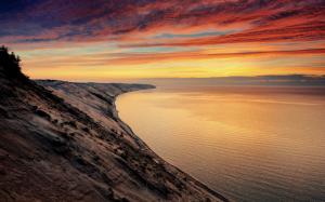 Coast Sunset Ocean HD wallpaper thumb