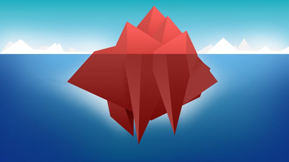 Red Minimal Iceberg wallpaper,iceberg HD wallpaper,water HD wallpaper,3840x2160 wallpaper