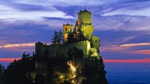 Castles Night World Fortress Italy San Marino Nation Buildings Magazine wallpaper thumb