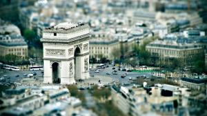 Arc de Triomphe Paris Tilt-Shift Street HD wallpaper thumb