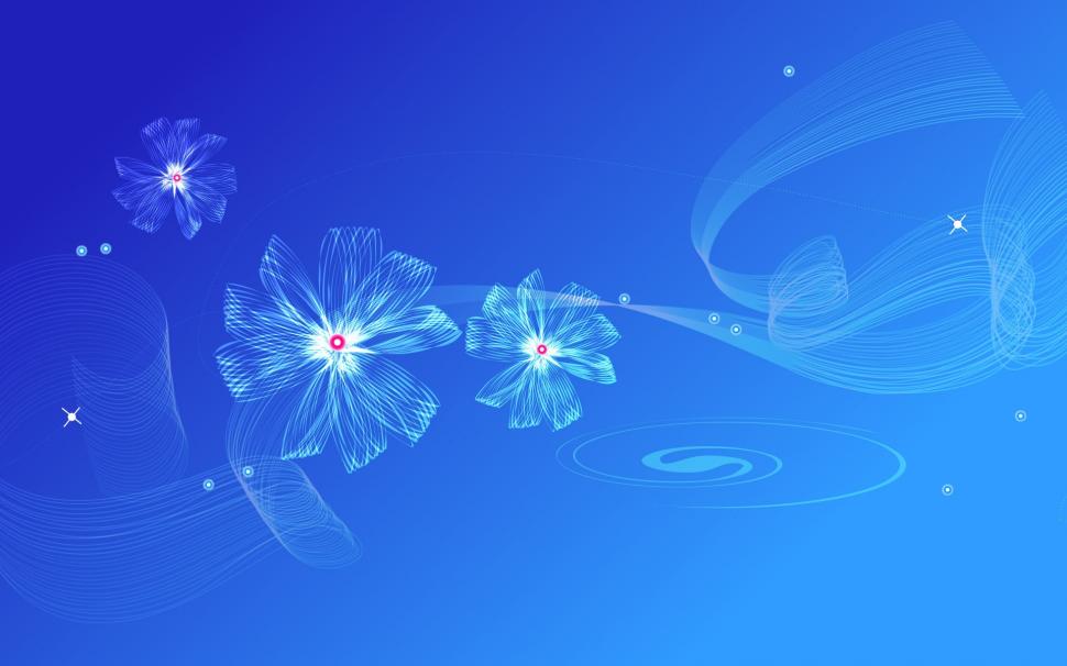 Two White Flowers wallpaper,flower background HD wallpaper,blue background HD wallpaper,1920x1200 wallpaper