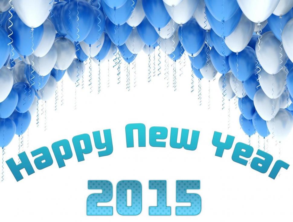 New Year 2015 Blue and White Balloons wallpaper,new year 2015 wallpaper,new year wallpaper,2015 wallpaper,blue wallpaper,white wallpaper,balloons wallpaper,1280x972 wallpaper