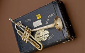 Trumpet Instrument Brown HD wallpaper thumb