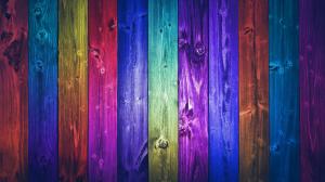 Colorful Wooden Plates wallpaper thumb