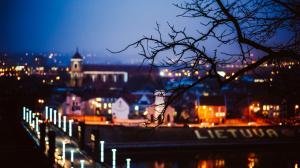 Kaunas, Lithuania, city, night, desktop wallpaper thumb
