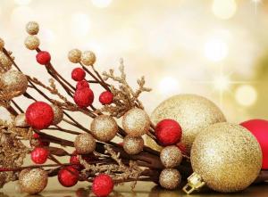 christmas decorations, balloons, thread, glitter, holiday, decorations wallpaper thumb