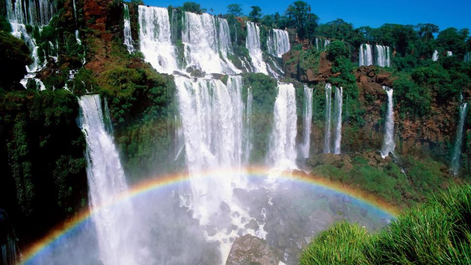 Rainbow Waterfalls wallpaper | nature and landscape | Wallpaper Better