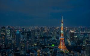 Tokyo Buildings Skyscrapers Tokyo Tower Tower Night HD wallpaper thumb