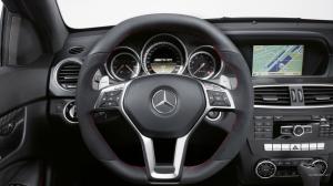 Mercedes C63 AMG Black Series Steering Wheel Interior Gauges Dash Dashboard HD wallpaper thumb