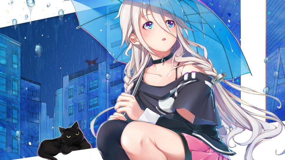 Anime Girls, IA, Vocaloid, Rain, Umbrella wallpaper,anime girls HD wallpaper,ia HD wallpaper,vocaloid HD wallpaper,rain HD wallpaper,umbrella HD wallpaper,3072x1728 HD wallpaper,3072x1728 wallpaper