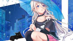 Anime Girls, IA, Vocaloid, Rain, Umbrella wallpaper thumb