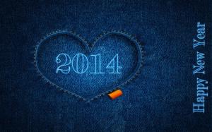 Happy New Year 2014, blue, clothes wallpaper thumb