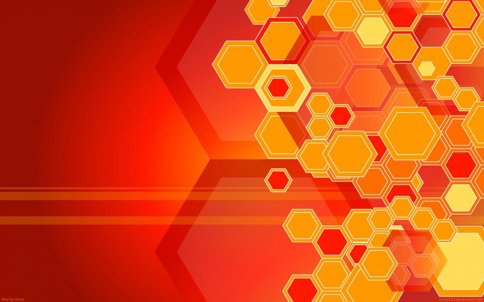 Orange Hexagons HD 1080p wallpaper,vector HD wallpaper,1080p HD wallpaper,hexagons HD wallpaper,orange HD wallpaper,2560x1600 wallpaper