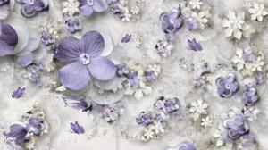 Purple Paper Flowers wallpaper thumb
