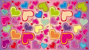 Colorful hearts, love wallpaper thumb