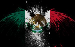 Mexico, Logos, Eagle, Snake, Green, Red, Dark Background wallpaper thumb