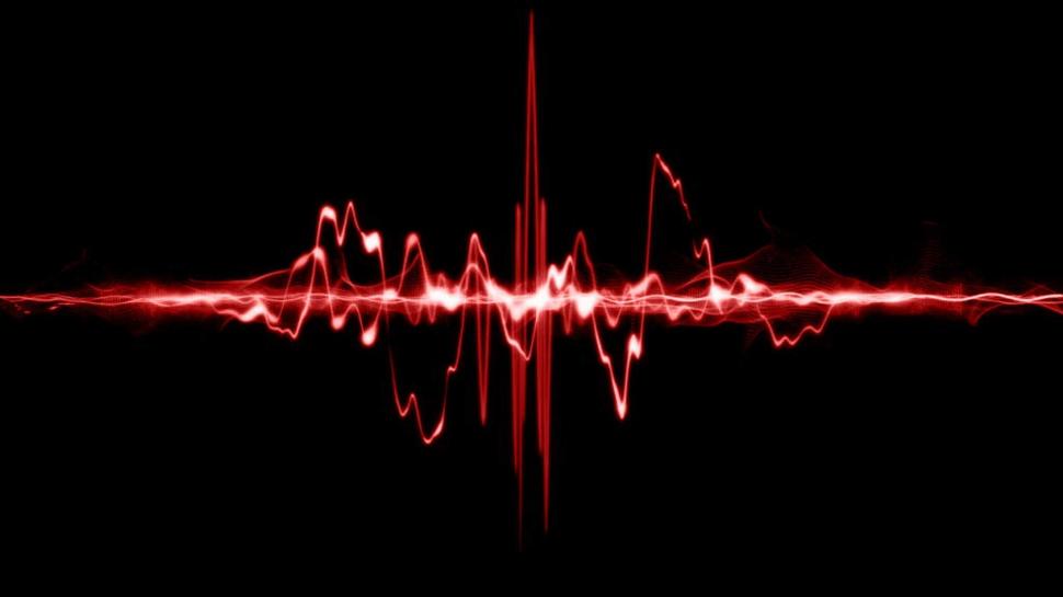 Red sound waves wallpaper,abstract HD wallpaper,1920x1080 HD wallpaper,wave HD wallpaper,1920x1080 wallpaper