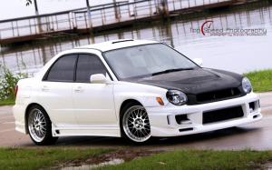 White 2002 Subaru Imprezza Wrx wallpaper thumb