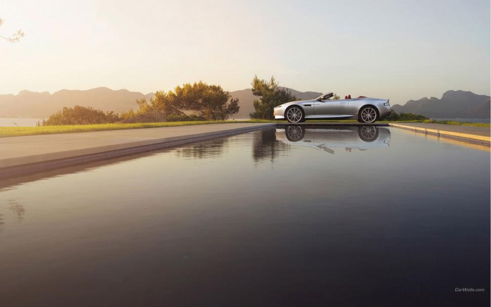 Aston Martin DB9 Reflection HD wallpaper,cars HD wallpaper,reflection HD wallpaper,martin HD wallpaper,aston HD wallpaper,db9 HD wallpaper,2560x1600 wallpaper