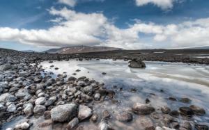 Pools Of Water On A Rocky Plain wallpaper thumb