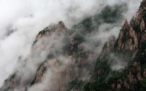 Fog MIst Rocks Stones Mountain HD wallpaper thumb